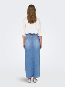 ONLY Maxi nederdel med front slit -Light Blue Denim - 15310979