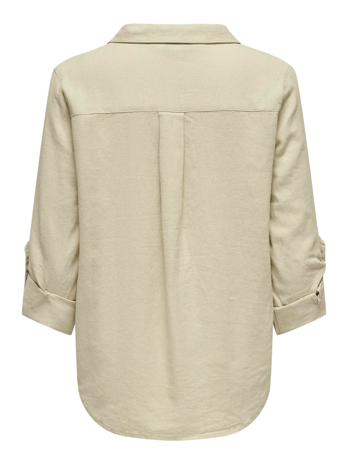 ONLY Skjorte med opsmøgede ærmer -Oxford Tan - 15311011