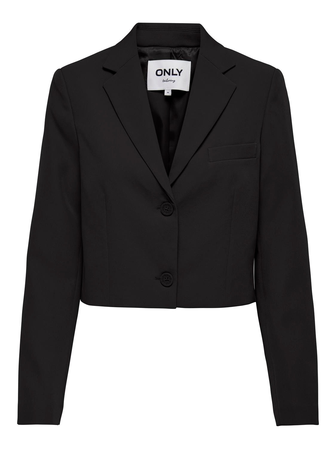ONLY Blazers Cropped Fit Col à revers -Black - 15311113