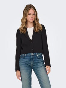 ONLY Blazers Corte cropped Cuello invertido -Black - 15311113