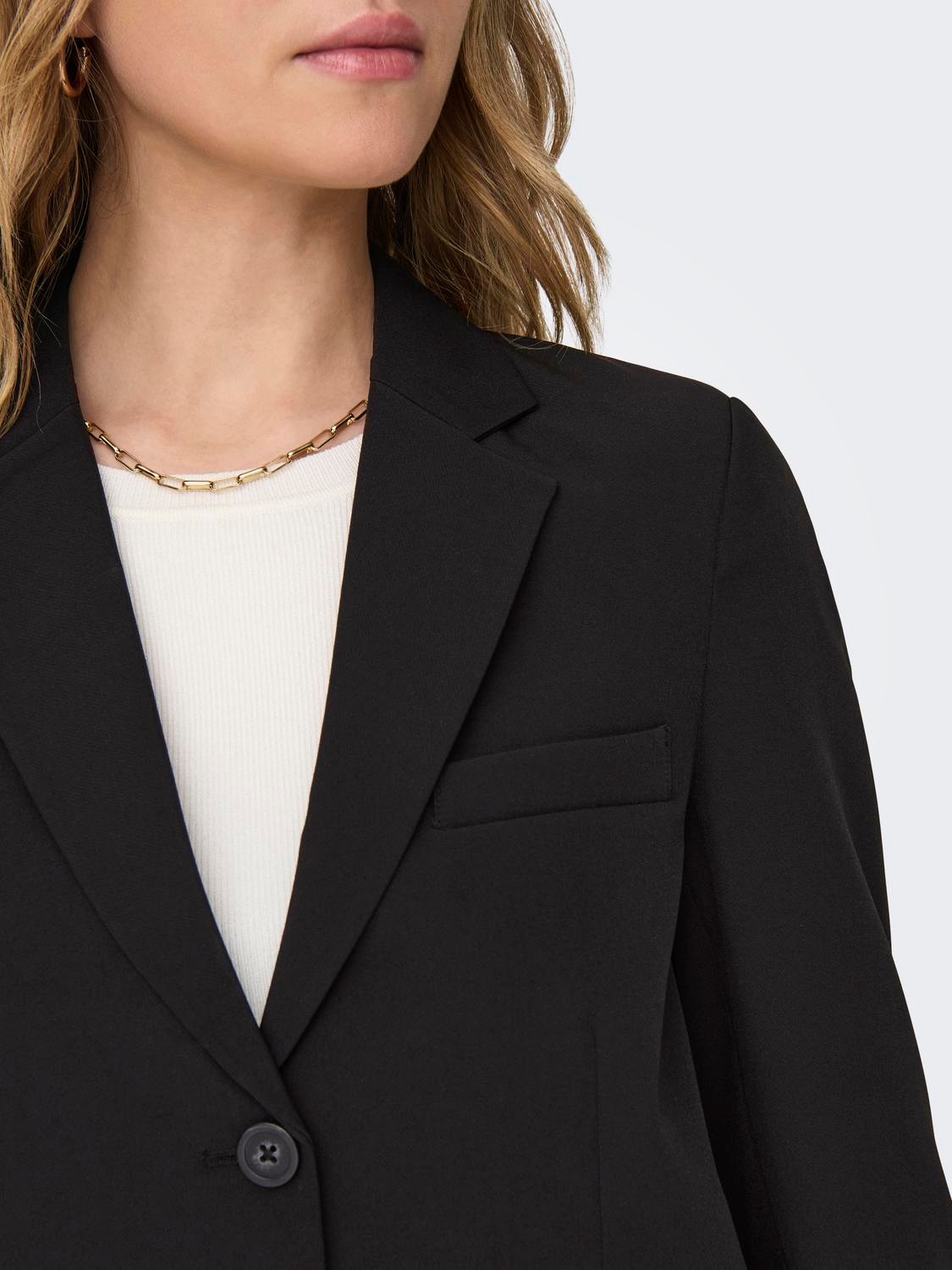 ONLY Cropped Fit Reverse Blazer -Black - 15311113