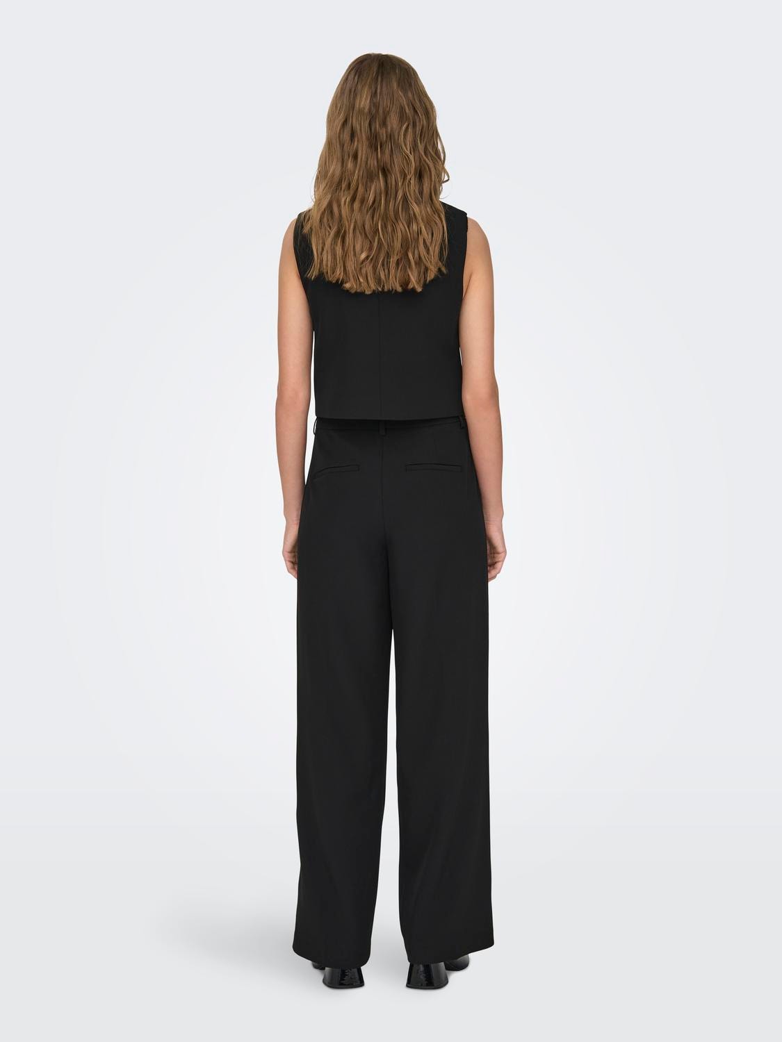 ONLY Wide leg trousers -Black - 15311114