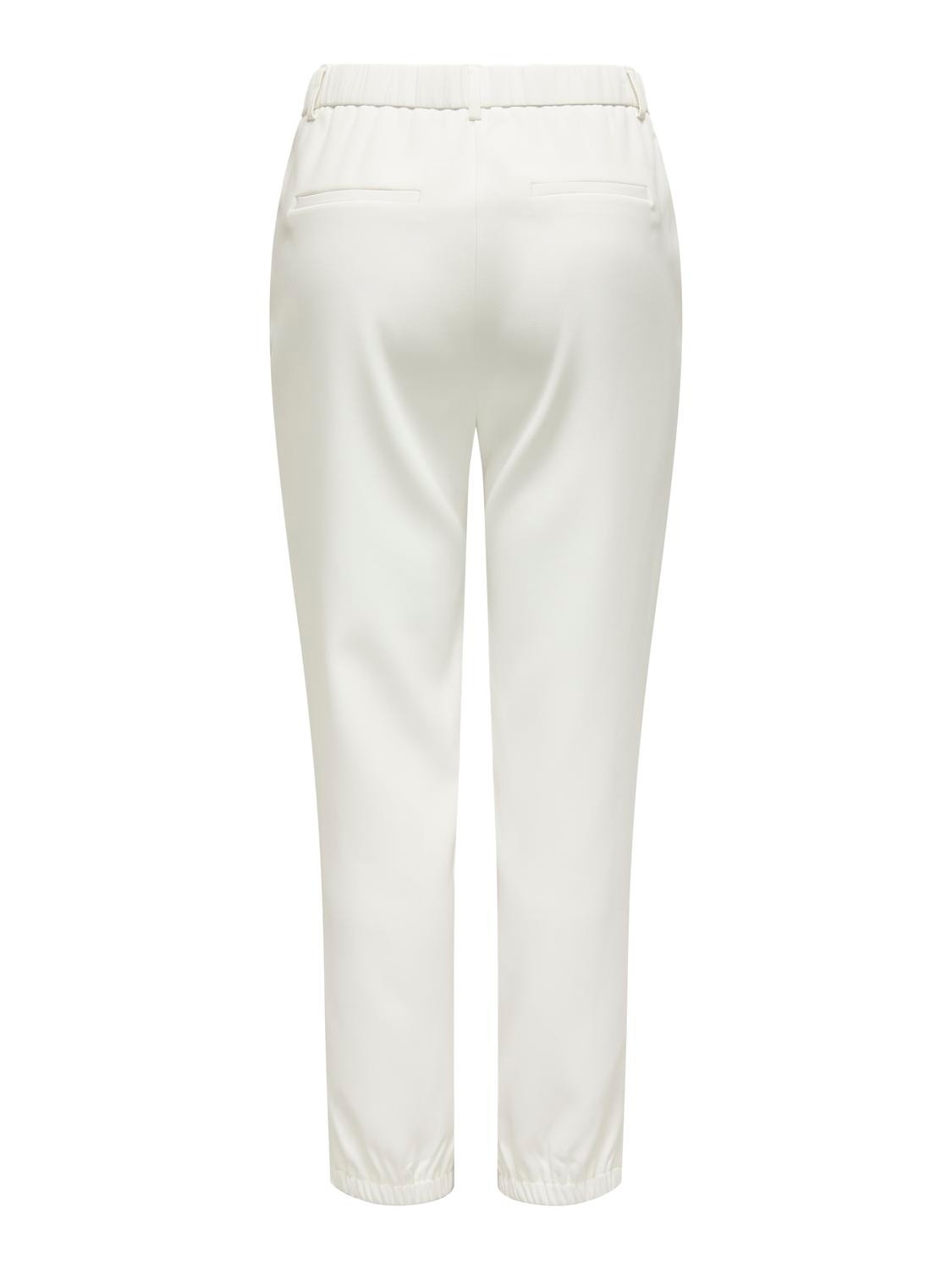 ONLY Regular Fit Mid waist Trousers -Bright White - 15311117