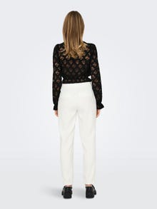ONLY Trousers with mid waist -Bright White - 15311117