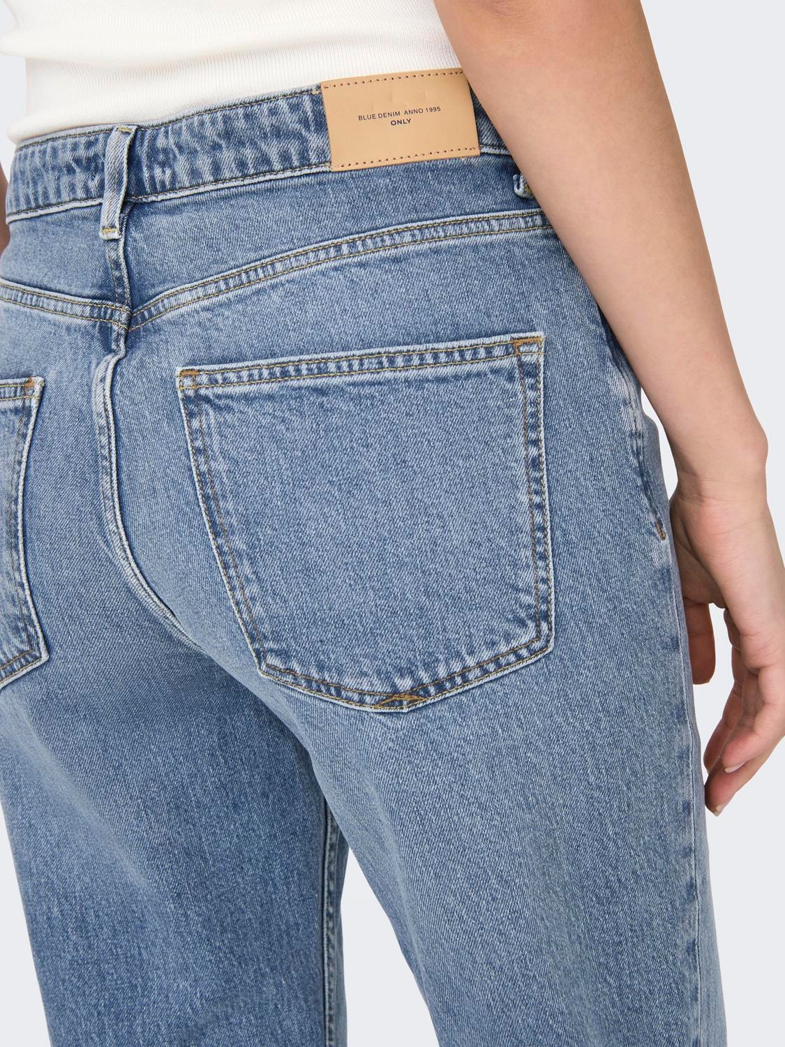 ONLY Slim Fit Hög midja Jeans -Light Blue Denim - 15311134