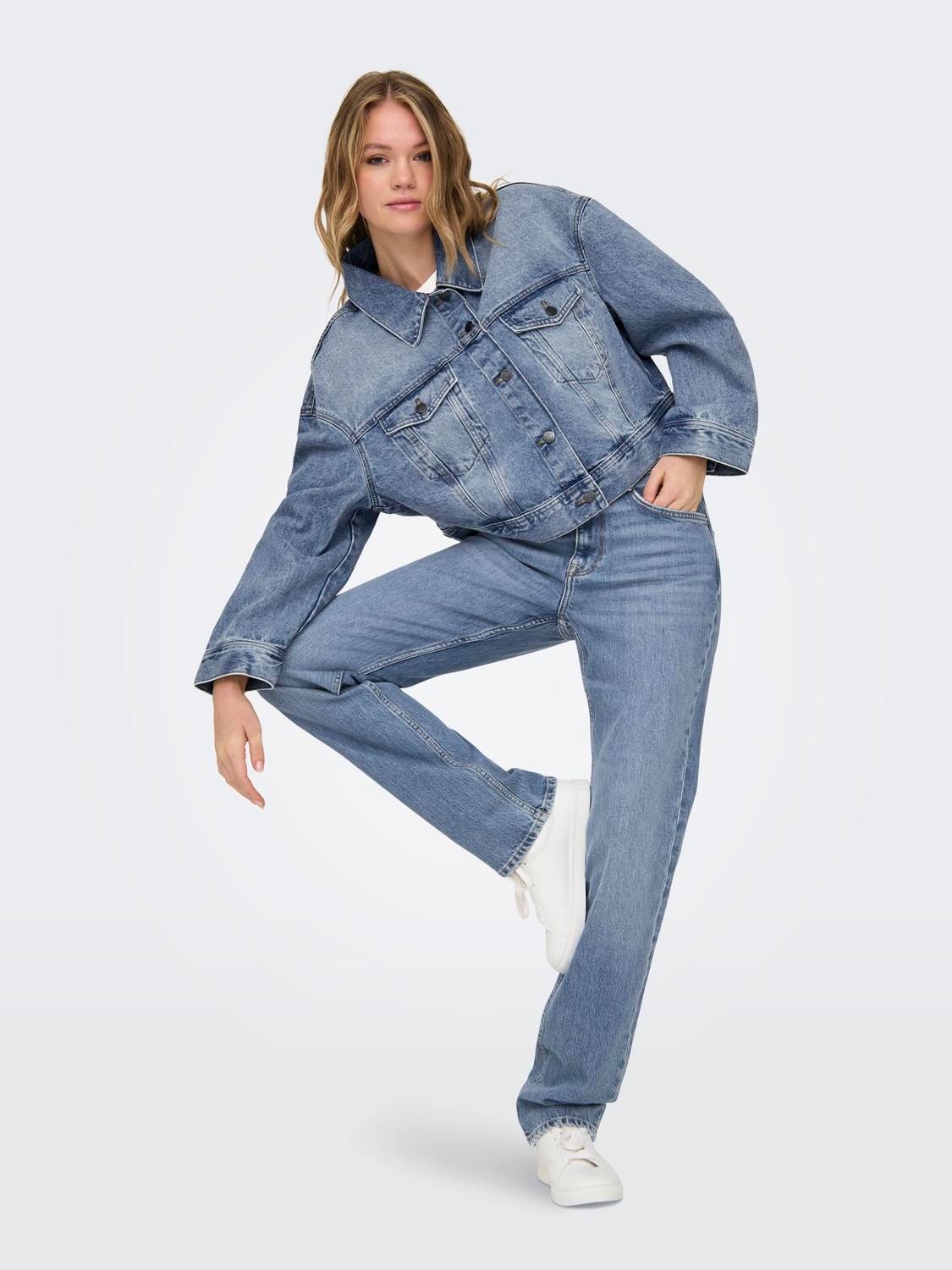 ONLY Jeans Slim Fit Vita alta -Light Blue Denim - 15311134