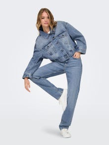 ONLY Slim Fit Hög midja Jeans -Light Blue Denim - 15311134