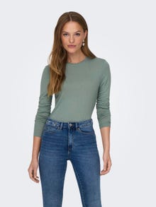 ONLY Ensfarvede top -Chinois Green - 15311144