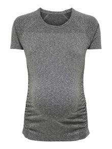 ONLY Mama Trænings t-shirt -Light Grey Melange - 15311186