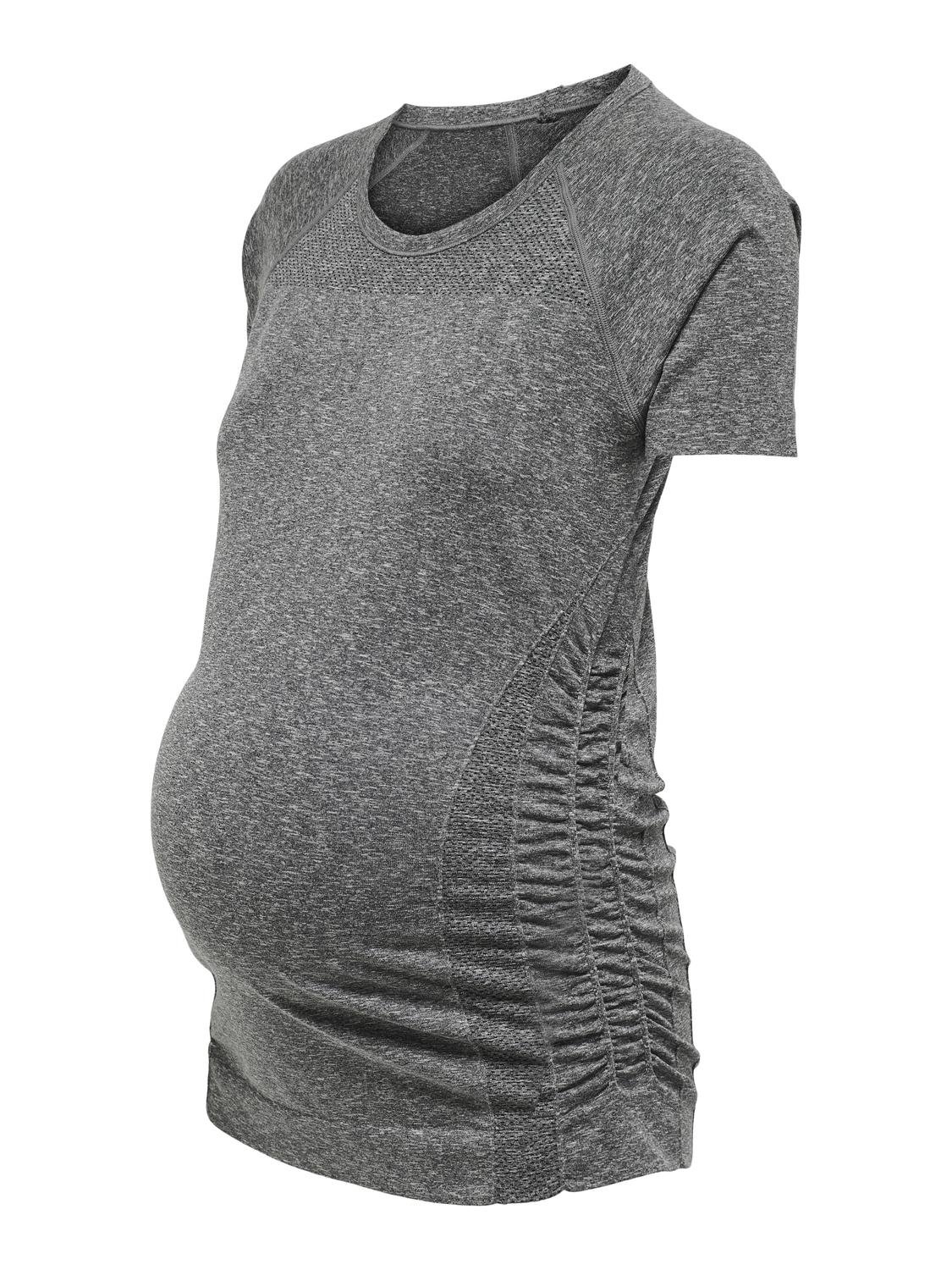 ONLY Mama Training t-shirt -Light Grey Melange - 15311186