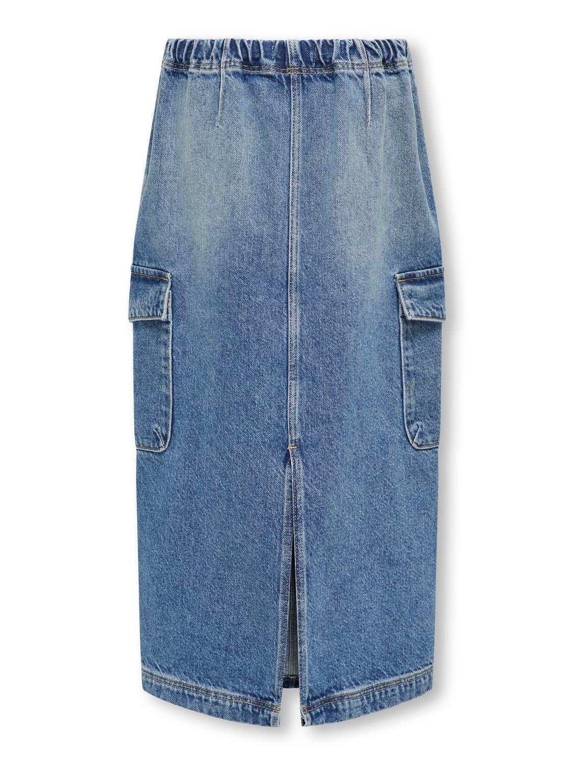 ONLY Lång kjol -Medium Blue Denim - 15311220