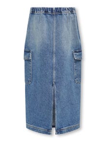 ONLY Maxi denim nederdel med cargo lommer -Medium Blue Denim - 15311220