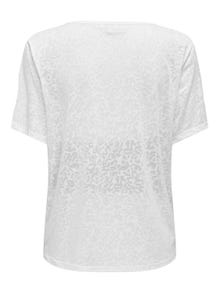 ONLY Regular Fit O-hals Topp -White - 15311241