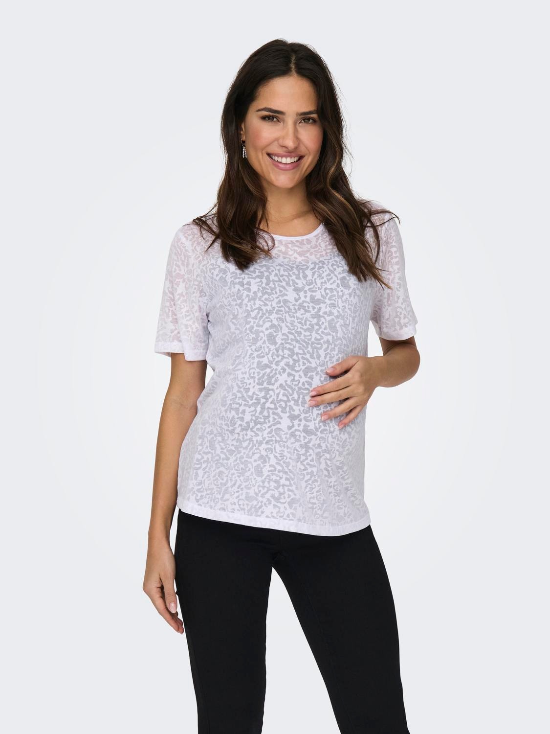 ONLY Regular fit O-hals Top -White - 15311241