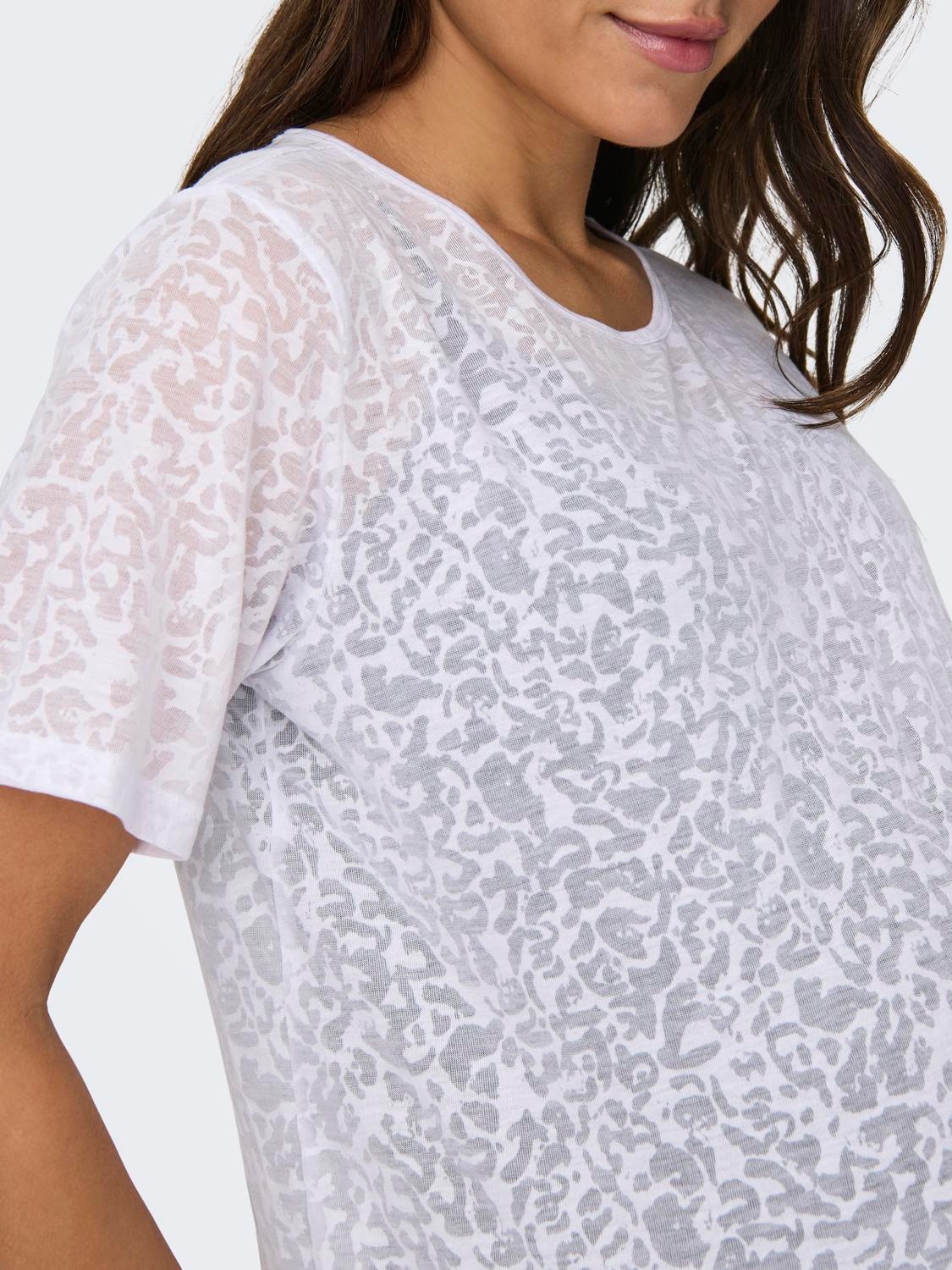ONLY Regular fit O-hals Top -White - 15311241
