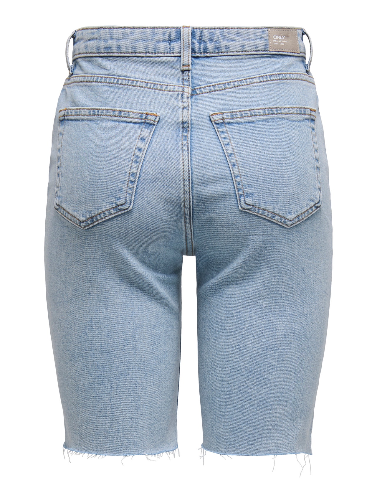 ONLY Straight fit High waist Shorts -Light Blue Denim - 15311259