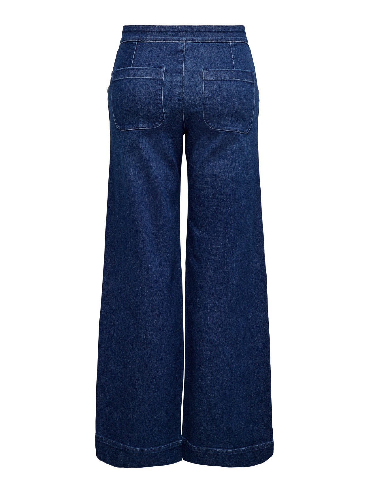 ONLY Wide Leg Fit Høy midje Jeans -Dark Medium Blue Denim - 15311273