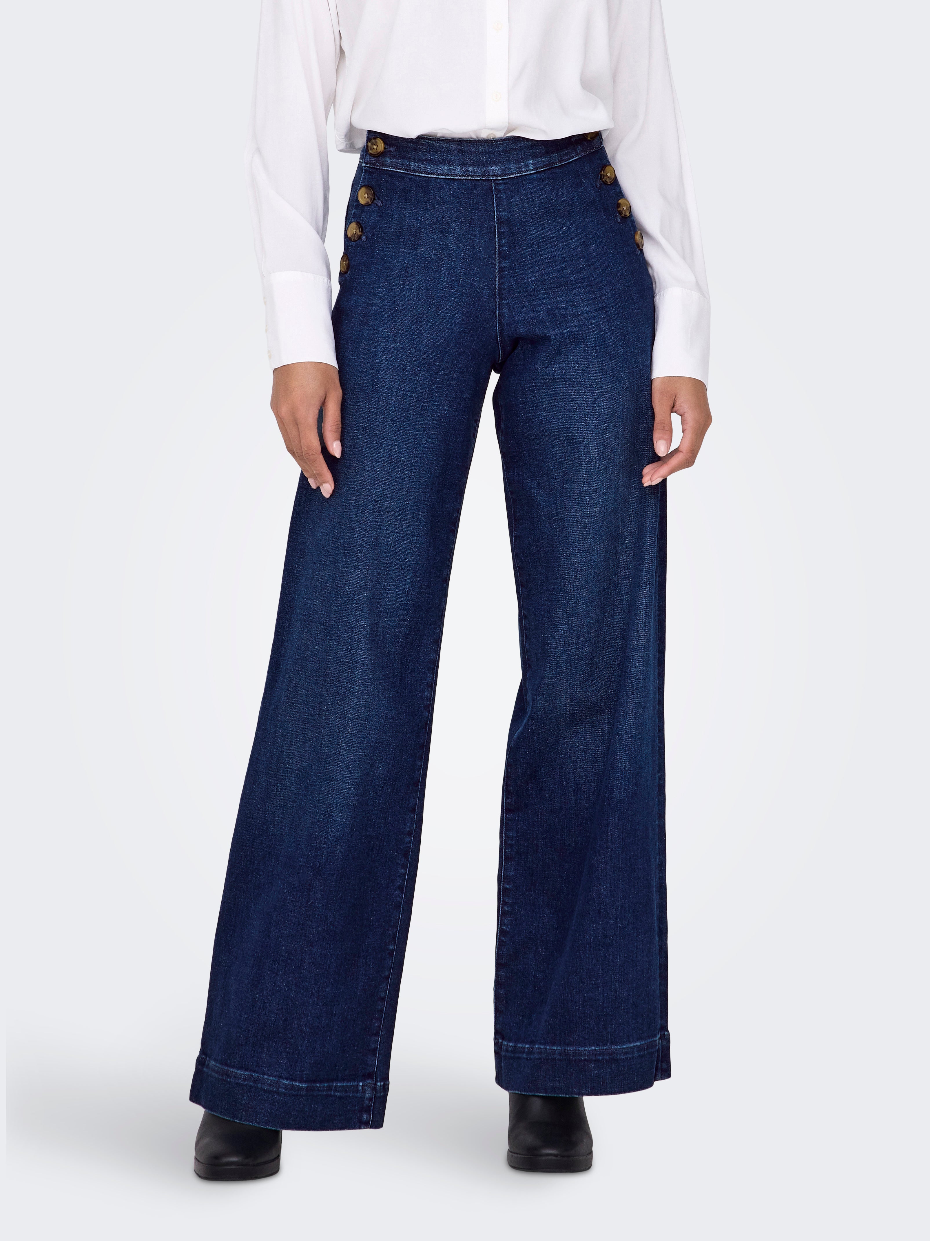 Thumbnail - Onlmadison Hohe Taille Weiter Beinschnitt Jeans