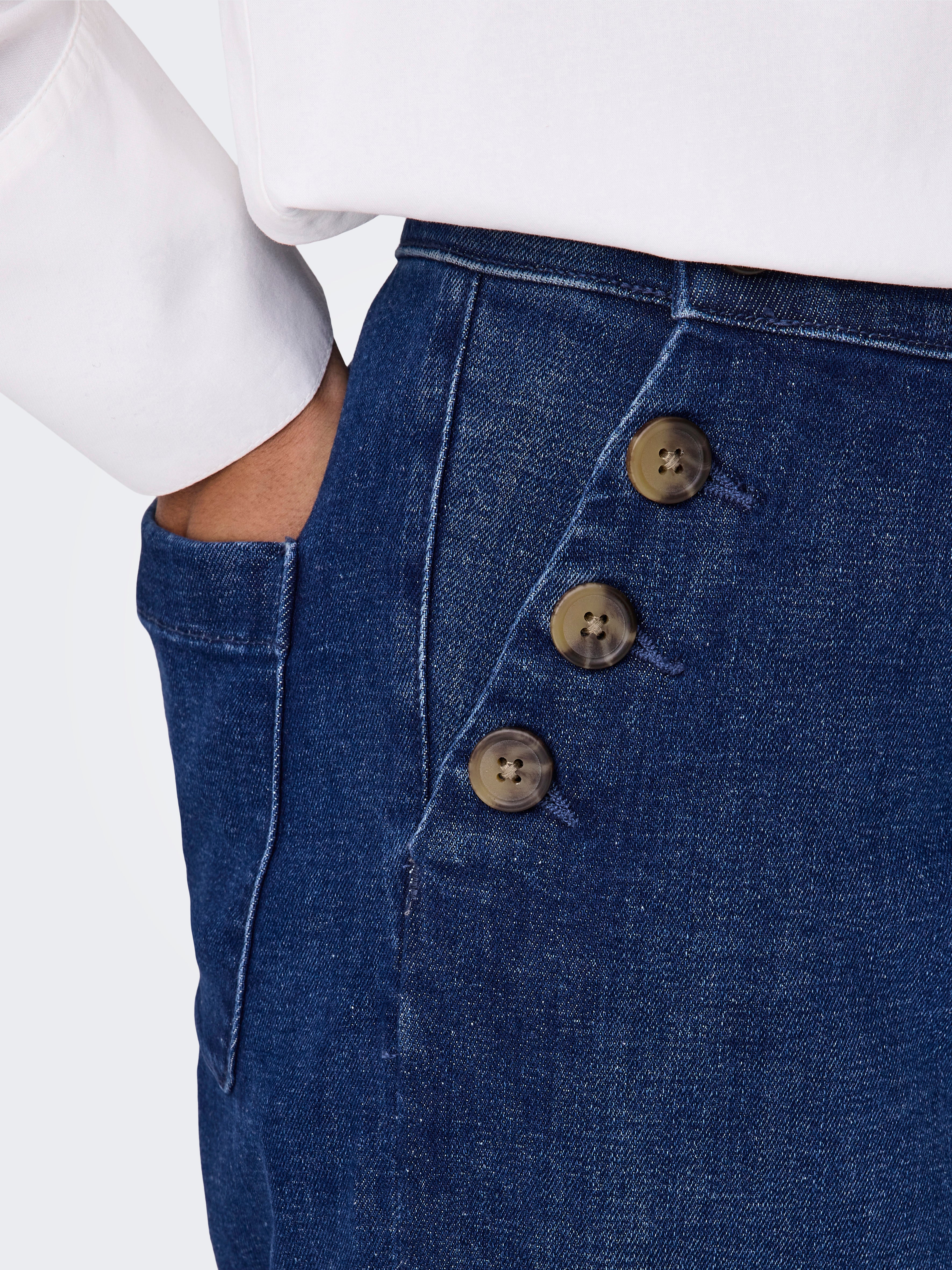 Pantalones tejanos Only Onlmadison Hw Wide Fold Up Crop Dnm Es
