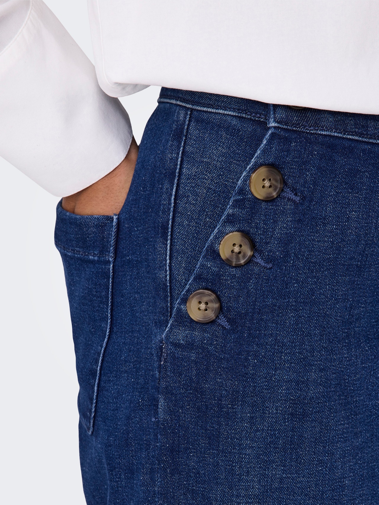 Pantalones tejanos Only Onlmadison Hw Wide Fold Up Crop Dnm Es Pantalones tejanos Only Onlmadison Hw Wide Fold Up Crop Dnm Es