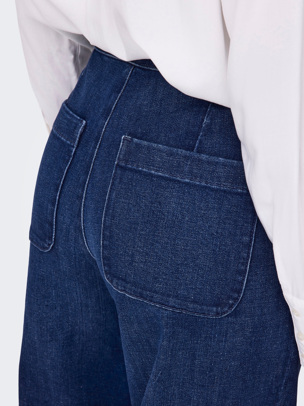 ONLY Jeans Donna Madison - Wide Leg Alta Vita In Cotone Con Fodera Elasticizzata - Foto 8
