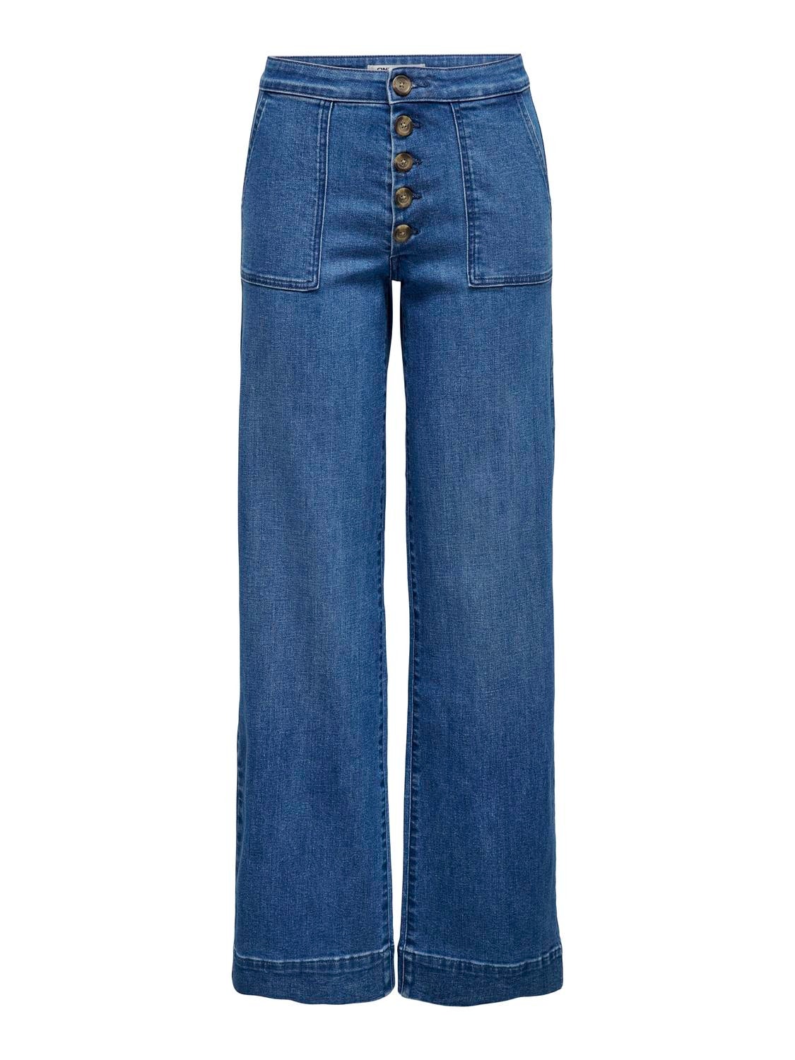 ONLY ONLJuicy High Waist Wide Jeans -Medium Blue Denim - 15311282