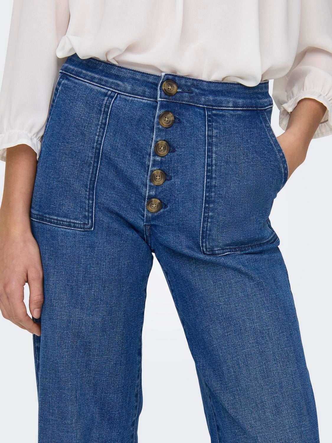 ONLY ONLJuicy High Waist Wide Jeans -Medium Blue Denim - 15311282