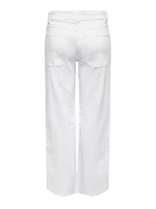 ONLY Pantalones Corte wide leg Cintura alta -Bright White - 15311283