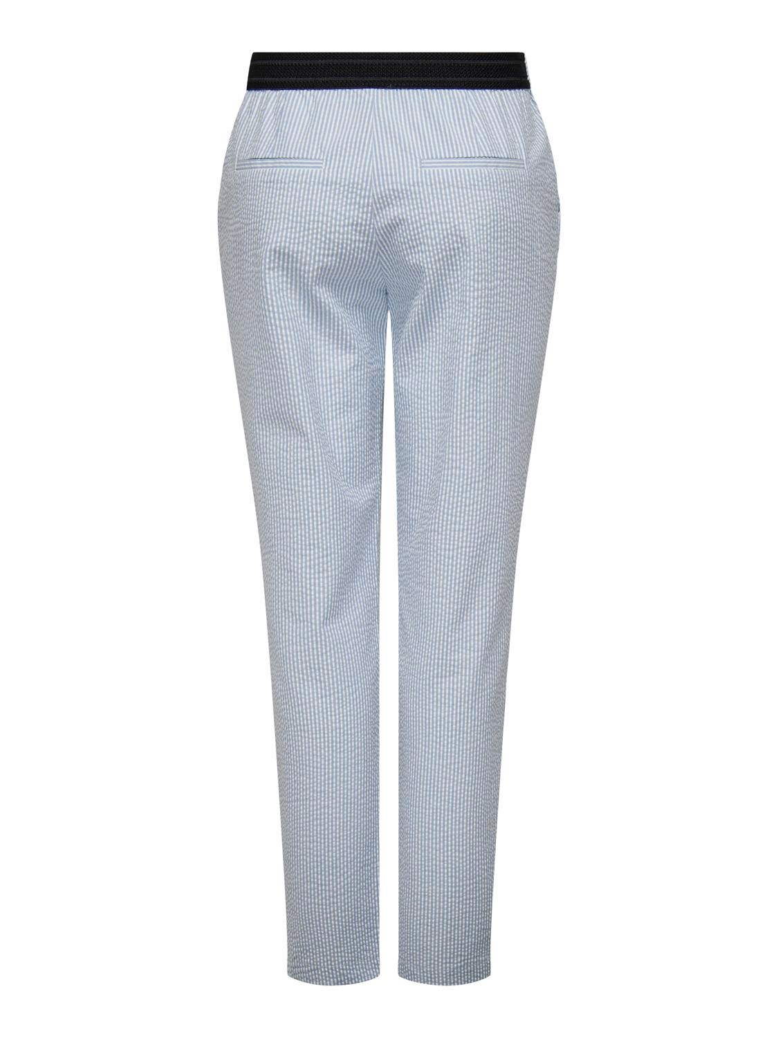 ONLY Striped pants with mid waist -Cloud Dancer - 15311312