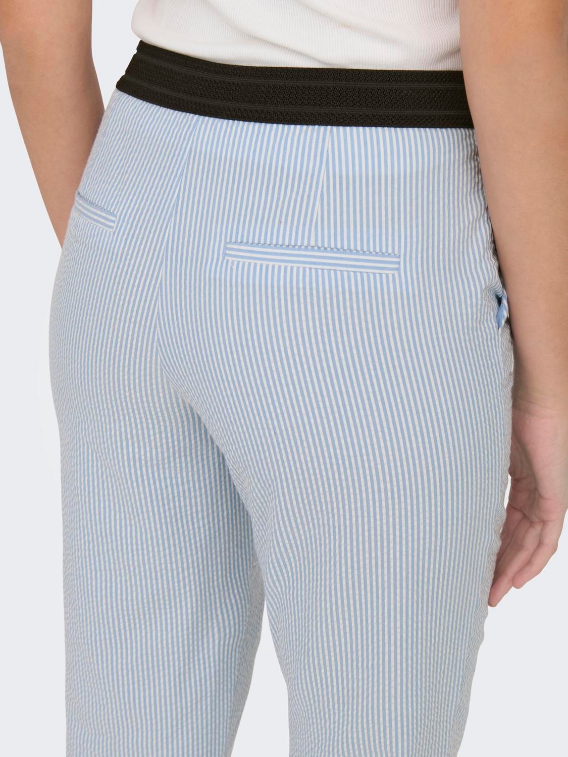 ONLY Striped pants with mid waist -Cloud Dancer - 15311312