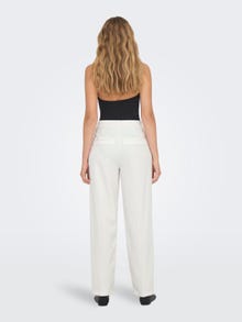 ONLY Trousers with high waist -Cloud Dancer - 15311363