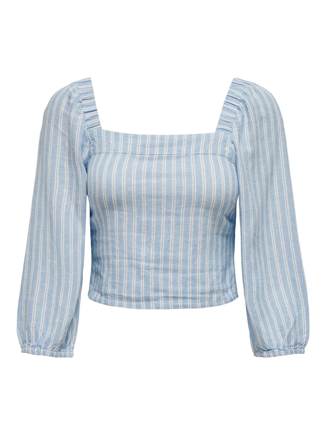 ONLY Puff sleeved top -Blissful Blue - 15311374