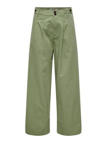 ONLY Pantalons cargo Wide Leg Fit Taille haute -Oil Green - 15311375