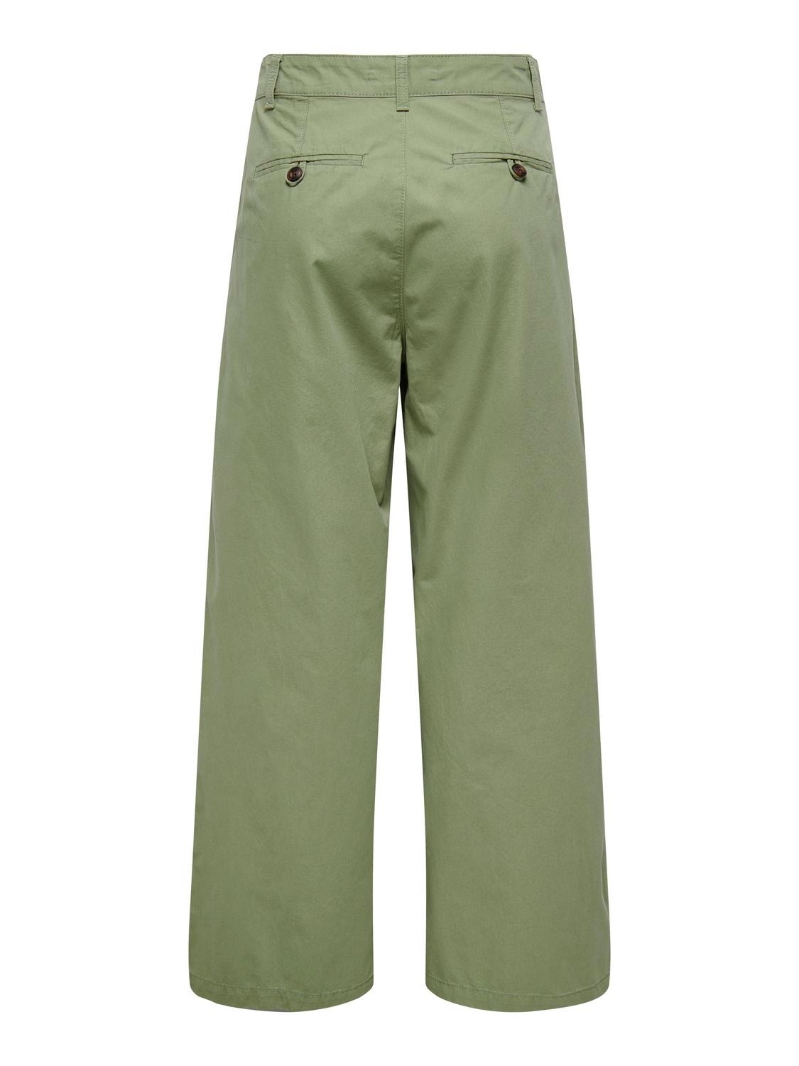 ONLY Pantaloni Cargo Wide Leg Fit Vita alta -Oil Green - 15311375