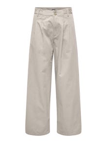 ONLY Pantaloni Cargo Wide Leg Fit Vita alta -Pumice Stone - 15311375