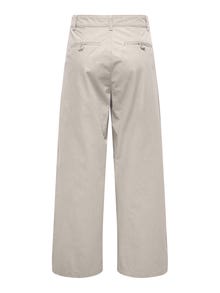 ONLY Pantalones cargo Corte wide leg Cintura alta -Pumice Stone - 15311375