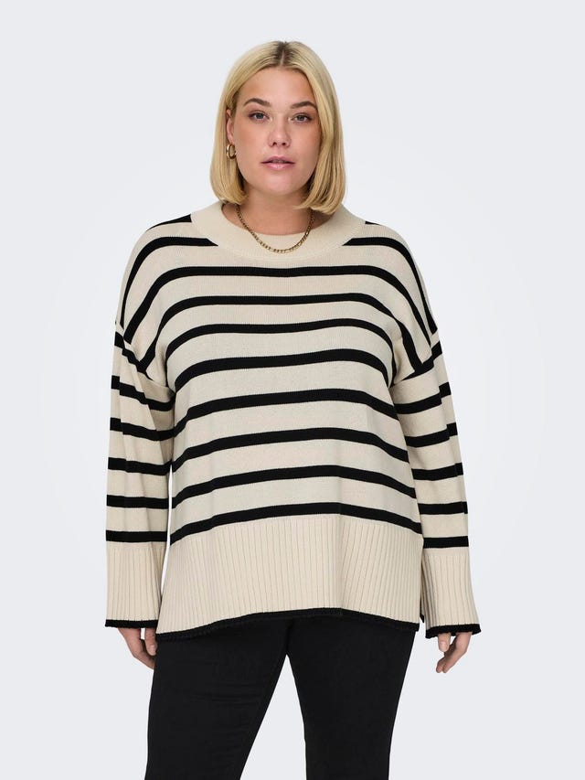 ONLY Curvy o-neck knitted pullover - 15311382