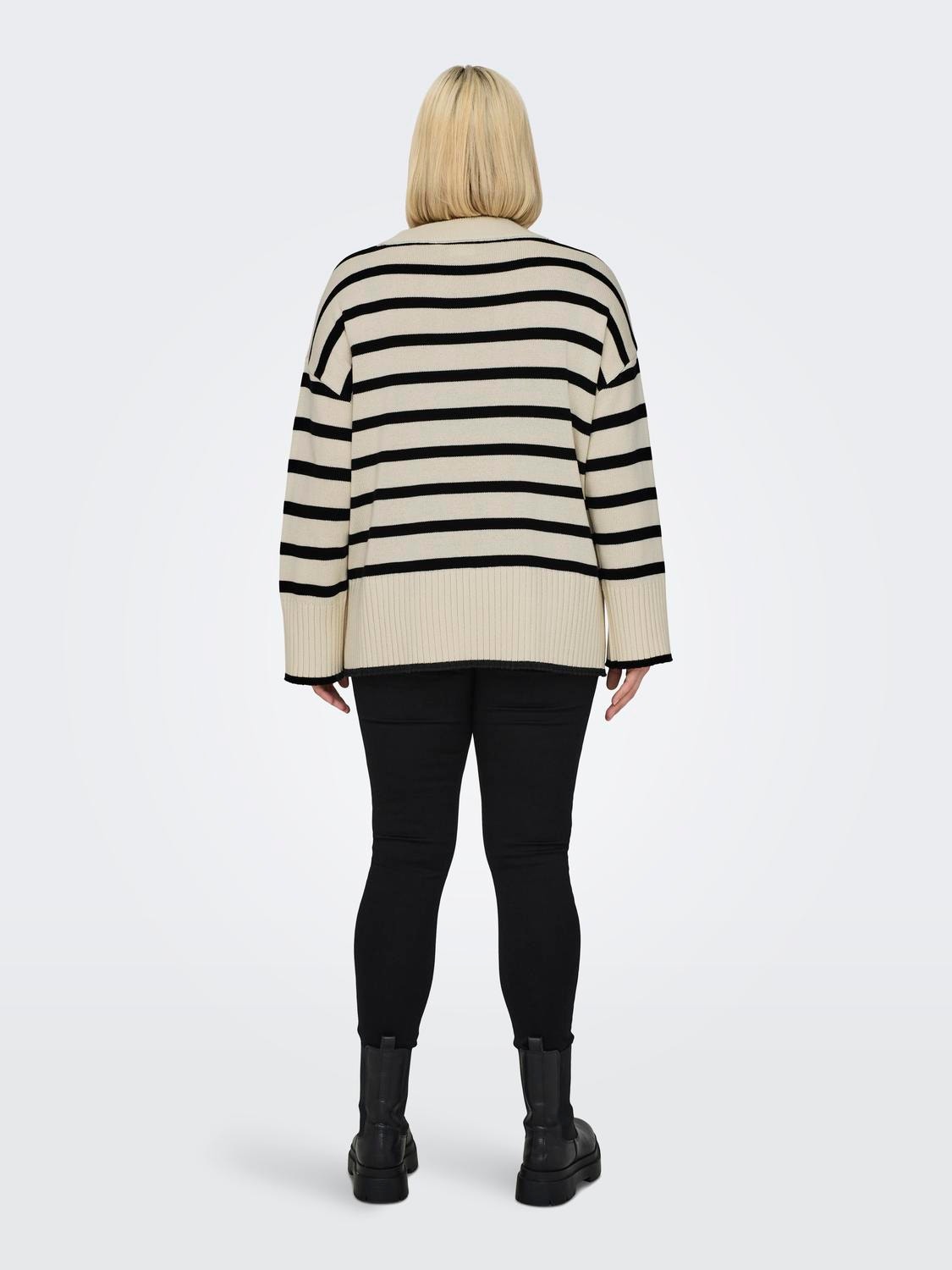 ONLY Curvy o-neck knitted pullover -Birch - 15311382