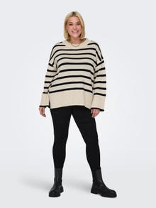 ONLY Curvy o-neck knitted pullover -Birch - 15311382
