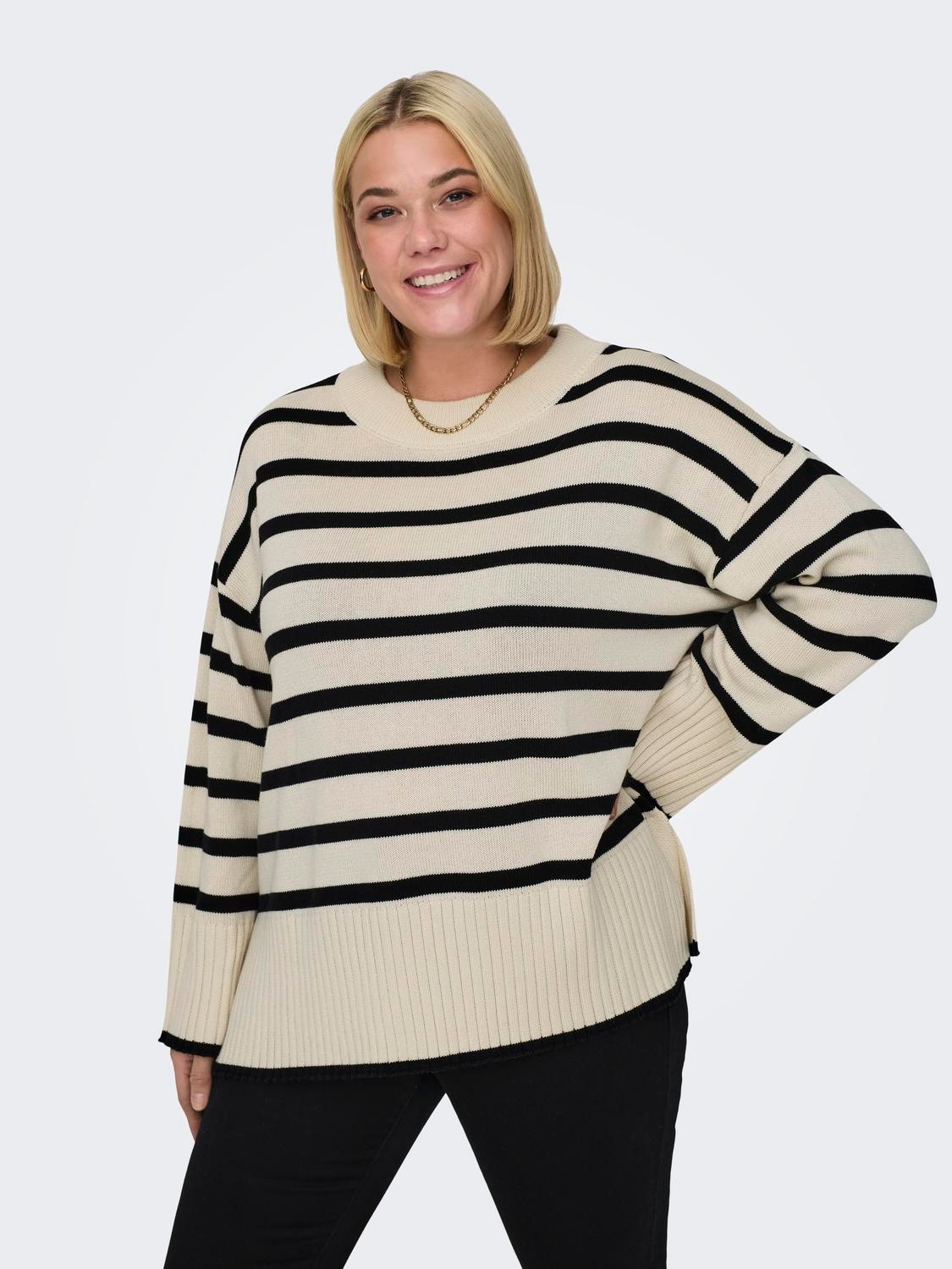 ONLY O-ringning Curve Pullover -Birch - 15311382