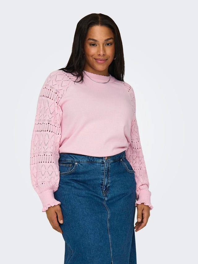 ONLY Curvy o-neck knitted pullover - 15311406