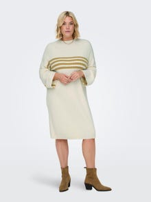 ONLY Curvy strikket kjole -Whitecap Gray - 15311466