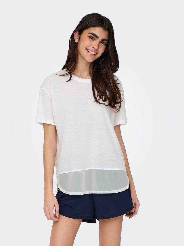 ONLY Loose Fit Round Neck Dropped shoulders T-Shirt - 15311487