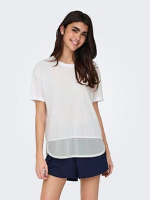 ONLY Loose fit o-hals top -White - 15311487