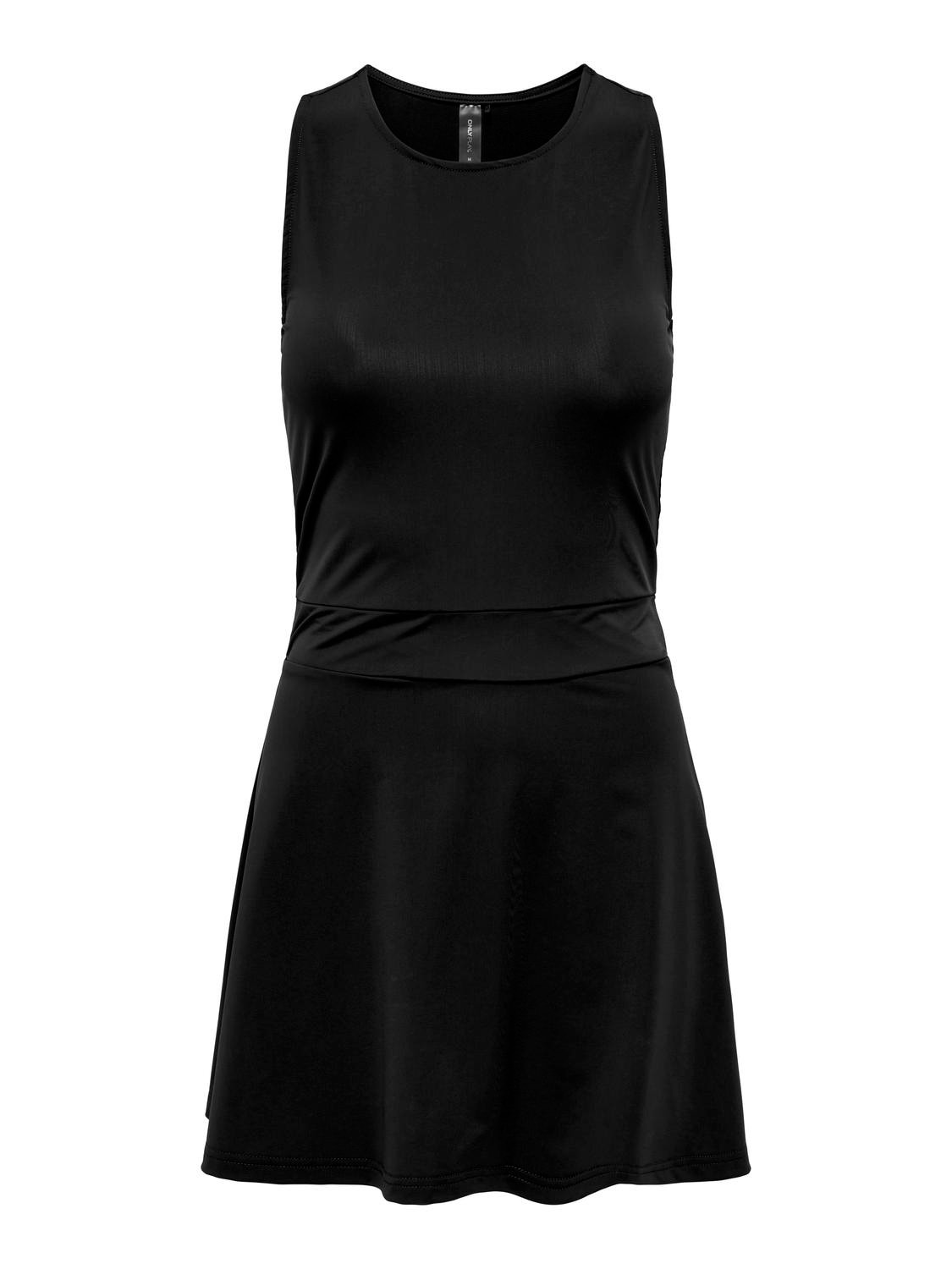 ONLY O-neck sports dress -Black - 15311510