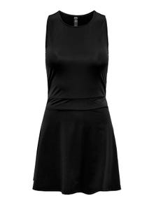 ONLY Slim Fit Round Neck Racerback Short dress -Black - 15311510