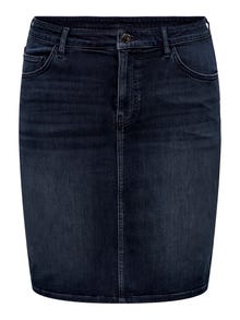ONLY Mid waist Curve Korte rok -Blue Black Denim - 15311516