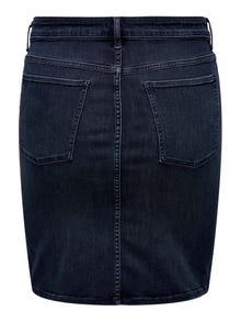 ONLY Medelhög midja Curve Kort kjol -Blue Black Denim - 15311516