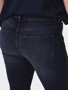 ONLY Jeans Skinny Fit Taille classique Ourlet brut Curve -Blue Black Denim - 15311521