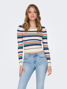 ONLY Round Neck Pullover -Pumice Stone - 15311547